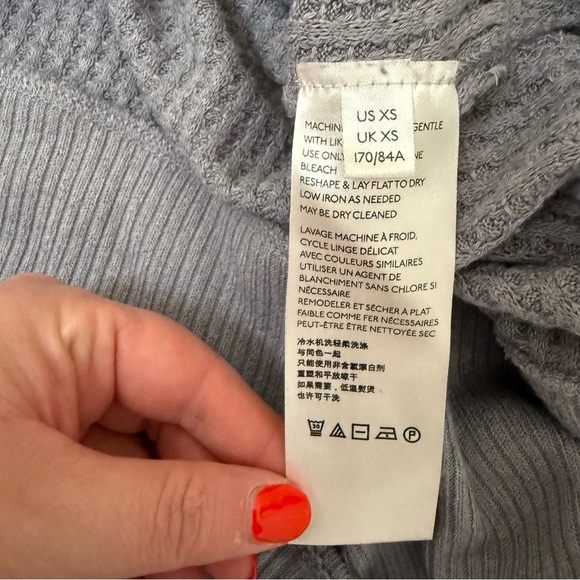 We The Free People Oversized Waffle Knit Shirt Size XS - Picture 8 of 11